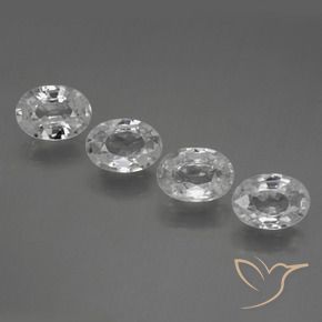 Gemme di Zircone Bianco trasparente naturale da 4.34 ct, Ovale, VVS-VS