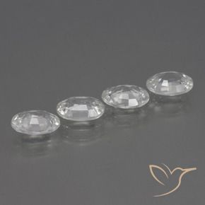 Gemme di Zircone Bianco trasparente naturale da 4.34 ct, Ovale, VVS-VS