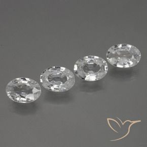 Gemme di Zircone Bianco trasparente naturale da 4.23 ct, Ovale, VVS-VS
