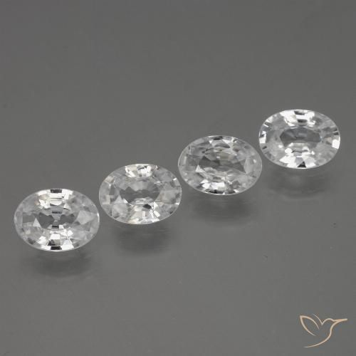 4.10ctw Naturale Bianco Zircone, Ovale, VVS