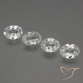 Gemme di Zircone Bianco naturale da 4.10 ct, Ovale, VVS