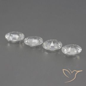 Gemme di Zircone Bianco naturale da 4.07 ct, Ovale, VVS