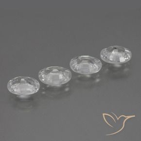 Gemme di Zircone Bianco naturale da 4.30 ct, Ovale, VVS-VS