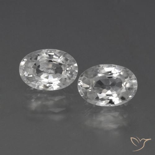 2.29ctw Naturale Bianco Zircone, Ovale, VS