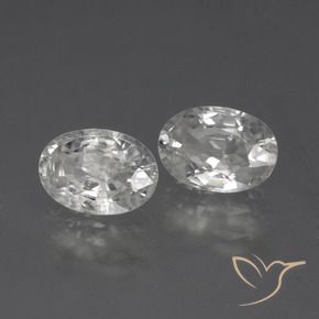 Gemme di Zircone Bianco naturale da 2.29 ct, Ovale, VS