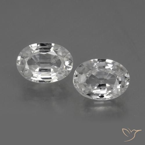 2.29ctw Naturale Bianco Zircone, Ovale, VS