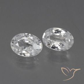 Gemme di Zircone Bianco naturale da 2.21 ct, Ovale, VVS-VS