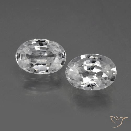 2.21ctw Naturale Bianco Zircone, Ovale, VVS
