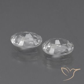Gemme di Zircone Bianco naturale da 2.21 ct, Ovale, VVS