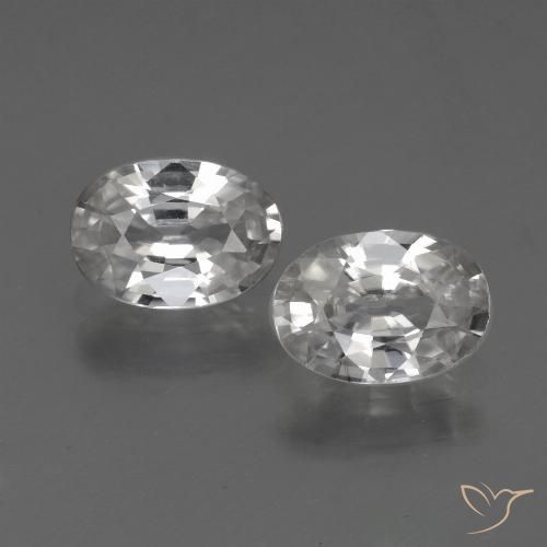 2.33ctw Naturale Bianco Zircone, Ovale, VS