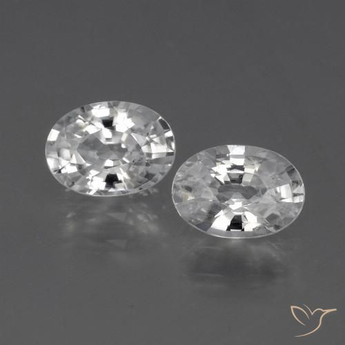 2.31ctw Naturale Bianco Zircone, Ovale, VVS