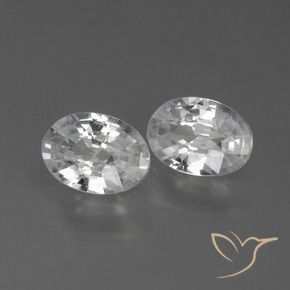 Gemme di Zircone Bianco naturale da 2.11 ct, Ovale, VVS
