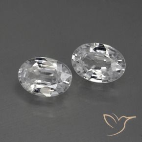 Gemme di Zircone Bianco naturale da 2.34 ct, Ovale, VVS