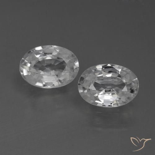 2.38ctw Naturale Bianco Zircone, Ovale, VS