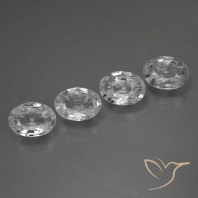 Gemme di Zircone Bianco trasparente naturale da 4.00 ct, Ovale, VVS