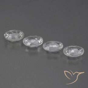Gemme di Zircone Bianco trasparente naturale da 4.00 ct, Ovale, VVS