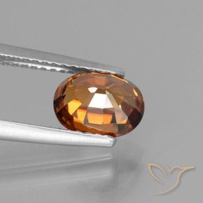Zircone Arancio medio-scuro naturale da 2.47 ct, Ovale, VS