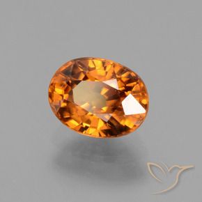 Zircone Albicocca Arancia naturale da 2.30 ct, Ovale, VS