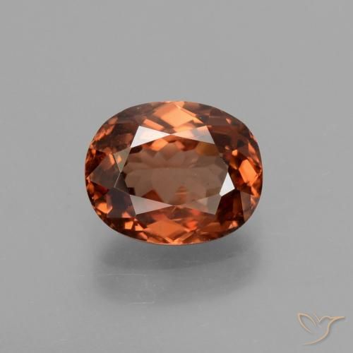 2.09ct Naturale Arancio Medio Zircone, Ovale, VS