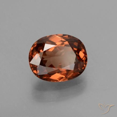 Zircone Arancio Medio naturale da 2.09 ct, Ovale, VS