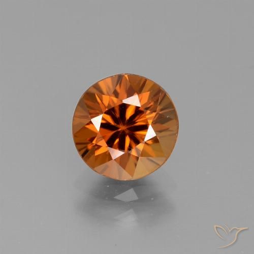 2.30ct Naturale Arancio Medio Zircone, Rotondo, VS