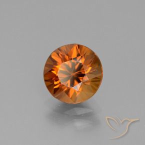 Zircone Arancio Medio naturale da 2.30 ct, Rotondo, VS