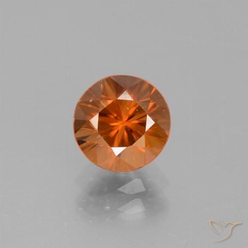 2.14ct Naturale Arancio Medio Zircone, Rotondo, VVS