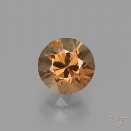 1.82ct Naturale Arancio Medio Zircone, Rotondo, VVS