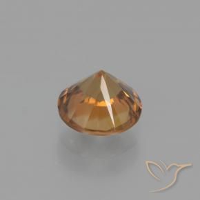 Zircone Arancio Medio naturale da 1.82 ct, Rotondo, VVS