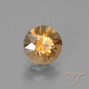 Zircone Arancione-Oro naturale da 1.93 ct, Rotondo, VVS