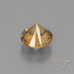 Zircone Arancione-Oro naturale da 1.93 ct, Rotondo, VVS
