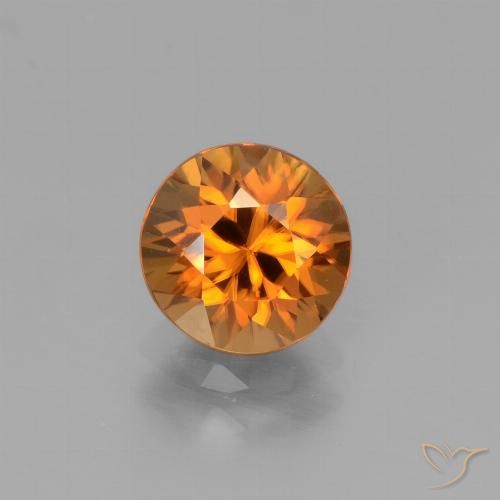 1.90ct Naturale Arancia Terrosa Zircone, Rotondo, VVS