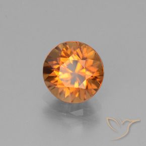 Zircone Arancia Terrosa naturale da 1.90 ct, Rotondo, VVS
