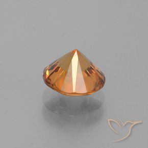 Zircone Arancia Terrosa naturale da 1.90 ct, Rotondo, VVS