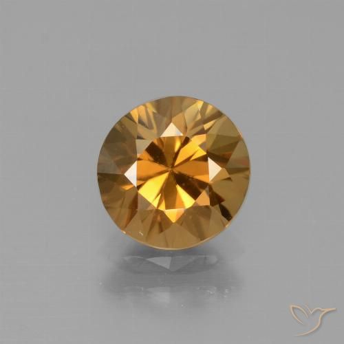 1.94ct Naturale Arancione scuro Zircone, Rotondo, VVS