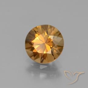 Zircone Arancione scuro naturale da 1.94 ct, Rotondo, VVS