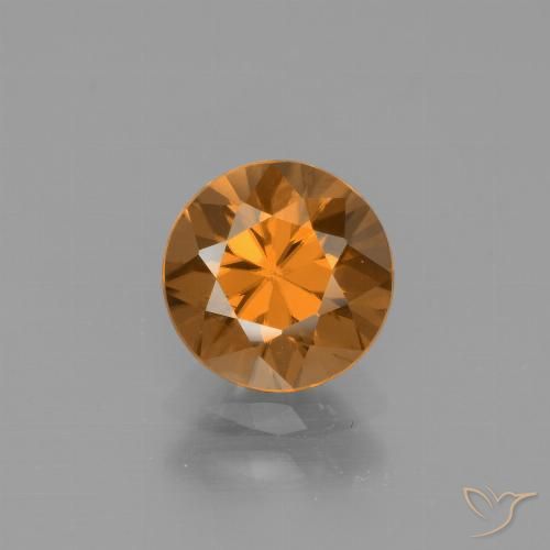 1.76ct Naturale Arancio Medio Zircone, Rotondo, VVS-VS