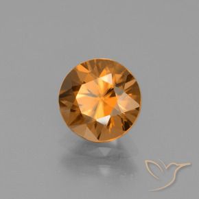 Zircone Arancio Medio naturale da 1.76 ct, Rotondo, VVS-VS