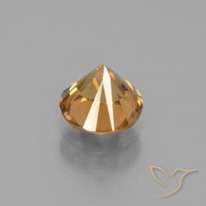 Zircone Arancione-Oro naturale da 1.90 ct, Rotondo, VVS-VS