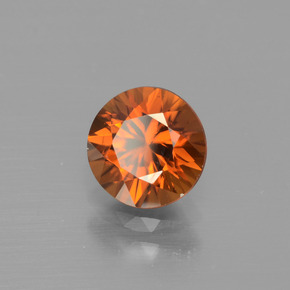 Zircone Arancio dorato naturale da 1.82 ct, Taglio rotondo, VVS-VS
