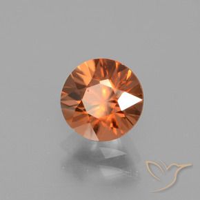 Zircone Arancio scuro rossastro naturale da 1.81 ct, Rotondo, VVS