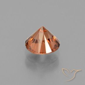 Zircone Arancio scuro rossastro naturale da 1.81 ct, Rotondo, VVS