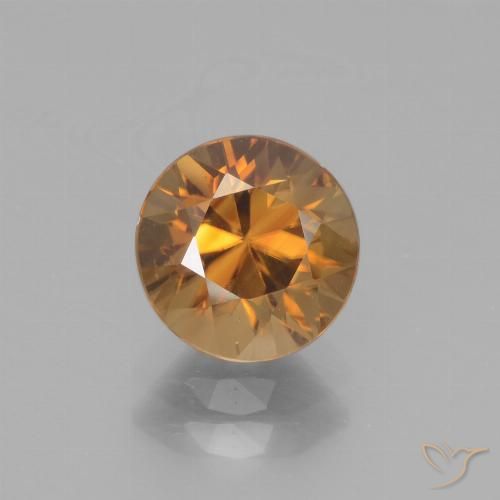 2.40ct Naturale Arancio Medio Zircone, Rotondo, VVS