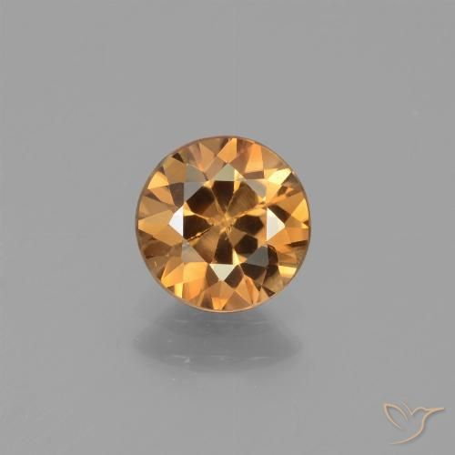 Zircone Oro medio naturale da 1.71 ct, Rotondo, VS
