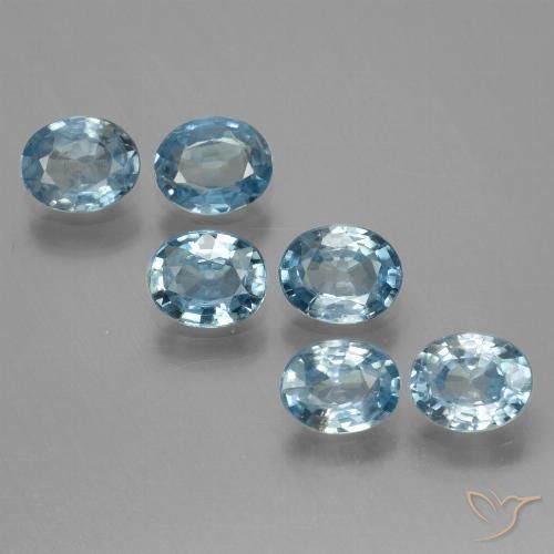 2.70ctw Naturale Azzurro Zircone, Ovale, VS