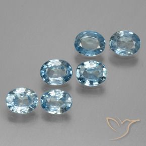 Gemme di Zircone Azzurro naturale da 2.70 ct, Ovale, VS