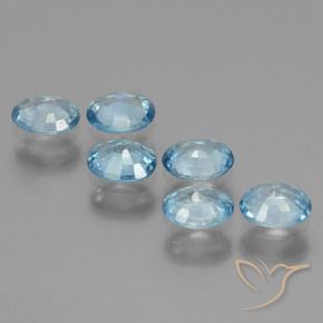 Gemme di Zircone Azzurro naturale da 2.70 ct, Ovale, VS