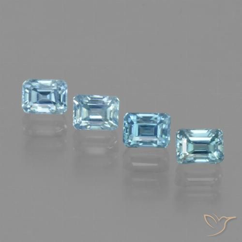 1.94ctw Naturale Azzurro Zircone, Taglio smeraldo, VS