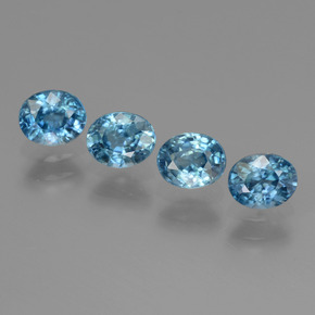 Zircone naturale blu da 2,44 ct, taglio ovale, VS
