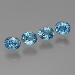 Zircone naturale blu da 2,44 ct, taglio ovale, VS